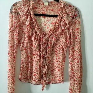 🔥 Sharagano Paris sheer blouse 🔥